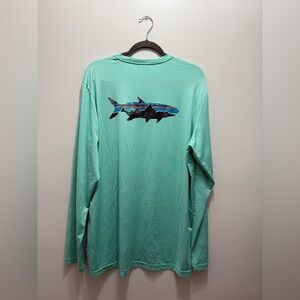 Patagonia Men's Graphic Tech Fish Tee XL in teal
